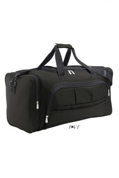 SOL'S WEEK-END - 600D POLYESTER MULTI-POCKET TRAVEL BAG Black U