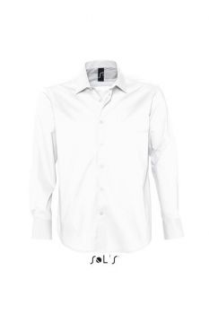 SOL'S BRIGHTON - LONG SLEEVE STRETCH MEN'S SHIRT White M