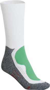 James & Nicholson | Sportovní ponožky dlouhé white/green 35-38