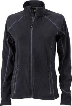 James & Nicholson | Dámská strukturovaná fleecová bunda black/carbon S