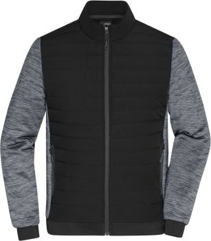 James & Nicholson | Pánská hybridní bunda black/carbon melange XL