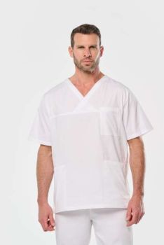 UNISEX SHORT SLEEVE COTTON TUNIC White S