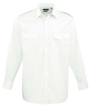 MEN’S LONG SLEEVE PILOT SHIRT White M