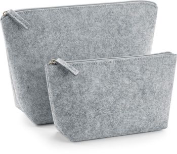 BagBase | Plstěná toaletní taška grey melange M