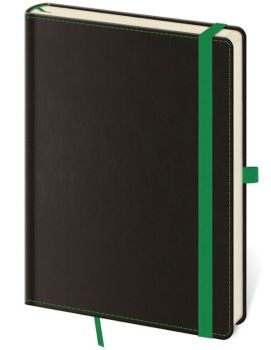 Zápisník Black Green L linajkový