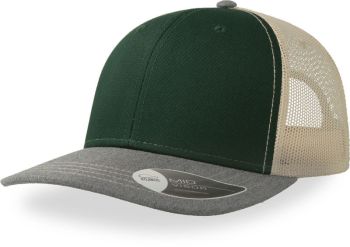 Atlantis | 6 panelová Trucker kšiltovka "Sonic" bottle green/grey/beige onesize