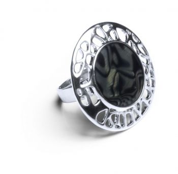 Helant adjustable ring silver , black