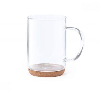 Hindras glass mug transparent , natural