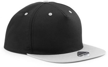 Beechfield | 5 panelová Snapback kšiltovka black/grey onesize