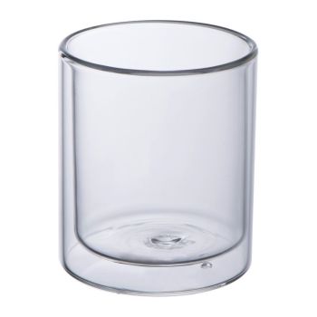 Dvojstenný pohár na cappuccino 200ml transparent