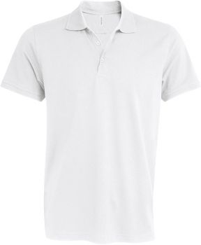 Kariban | Pánské elastické piqué polo white S