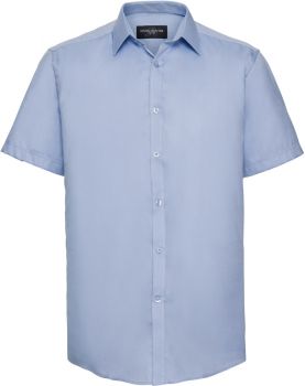 Russell | Košile s krátkým rukávem, vzor rybí kost light blue L