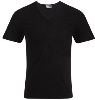 Promodoro | Pánské tričko "Slim Fit" s výstřihem do V black M