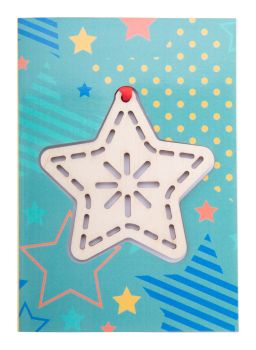 TreeCard Vianočná pohľadnica, hviezda natural