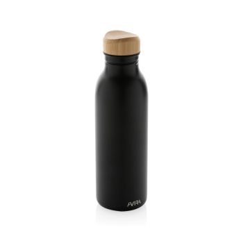 Fľaša na vodu Avira Alcor 600ml z RCS recyklovaného hliníka čierna