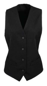 WOMEN'S LINED POLYESTER WAISTCOAT Black XXS