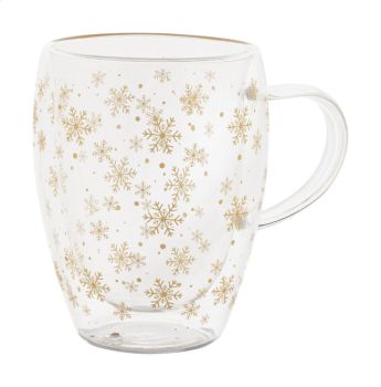 Snostro vianočný sklenený termohrnček transparent