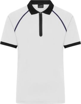 James & Nicholson | Pánské polo se zipem white/black L