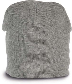 KNITTED ORGANIC COTTON BEANIE Alloy Grey Heather U