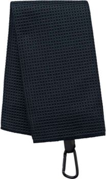 WAFFLE GOLF TOWEL Black U