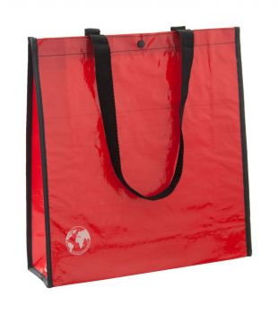 Recycle nákupná taška z recykovaného materiálu red , black