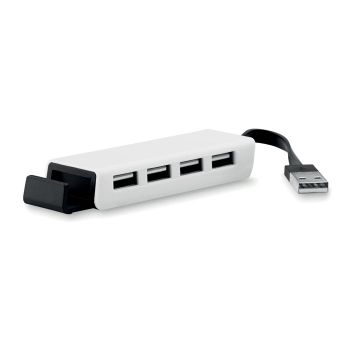 SMARTHOLD 4 USB hub / držák na telefon white