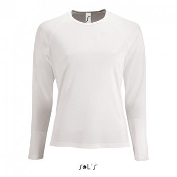 SOL'S SPORTY LSL WOMEN - LONG SLEEVE SPORTS T-SHIRT White S