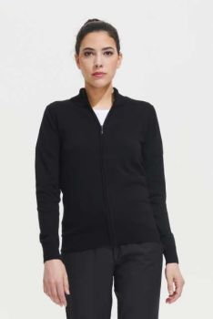 SOL'S GORDON WOMEN ZIPPED KNITTED CARDIGAN Black M