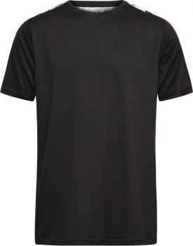 James & Nicholson | Pánské sportovní tričko black/black printed 3XL