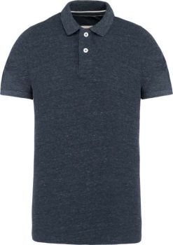 MEN'S VINTAGE SHORT SLEEVE POLO SHIRT Night Blue Heather L