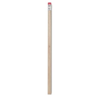 STOMP Dřevěná tužka s gumou red