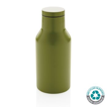 Kompaktná termo fľaša z RCS recyklovanej ocele zelená