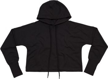 Mantis | Dámský crop svetr s kapucí black XL