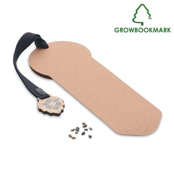 GROWBOOKMARK™ Záložka z borovice beige