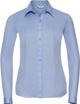 Russell | Halenka s dlouhým rukávem, vzor rybí kost light blue M