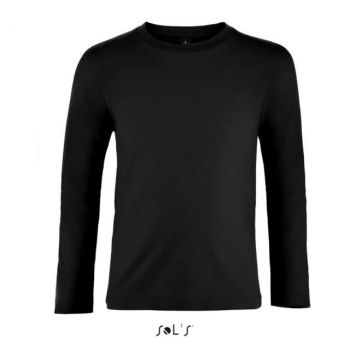 SOL'S IMPERIAL LSL KIDS - LONG SLEEVE T-SHIRT Deep Black 10A