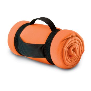 STAVENGER Fleecová deka s popruhy orange