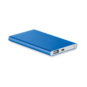 POWERFLAT Hliníková power banka 4000 Mah royal blue