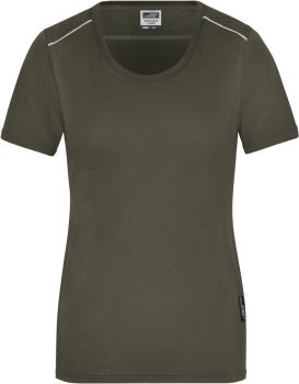 James & Nicholson | Dámské pracovní tričko - Solid olive L