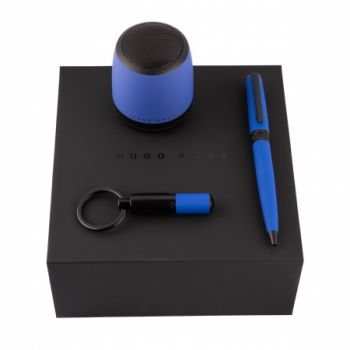Set Gear Matrix Blue (ballpoint pen, key ring & speaker)
