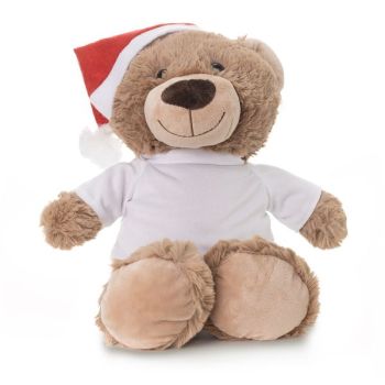 XMAS TEDDY velký vánoční plyšový medvěd, hnědá
