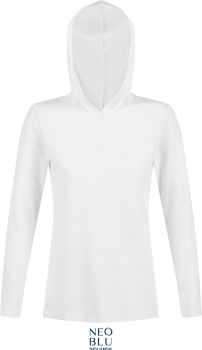 NEOBLU | Dámské tričko s kapucí a s dlouhým rukávem optic white S