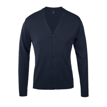 SOL'S GOLDEN MEN - V-NECK KNITTED CARDIGAN Navy XL