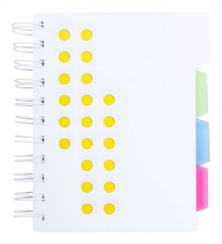 Bucef notebook žltá , white