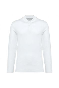 MEN'S LONG-SLEEVED SUPIMA® POLO SHIRT White M