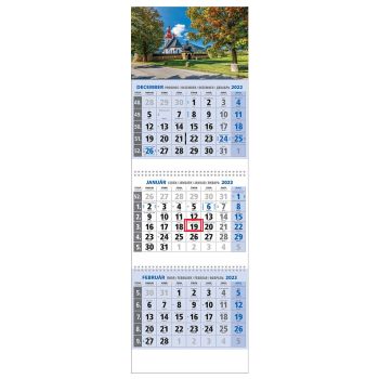 Plánovací kalendár KLASIK 3M modrý 2023  Obrázok F