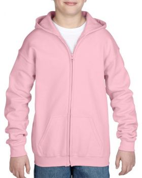 HEAVY BLEND™ YOUTH FULL ZIP HOODED SWEATSHIRT Light Pink L