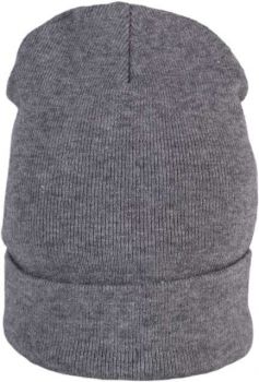 BEANIE WITH TURN-UP Off Grey U