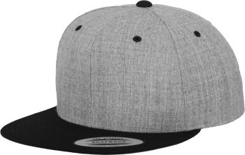 Flexfit | 6 panelová Snapback kšiltovka heather grey/black onesize