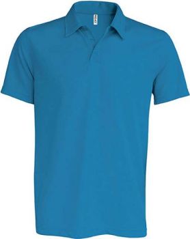 MEN'S SHORT-SLEEVED POLO SHIRT Aqua Blue L